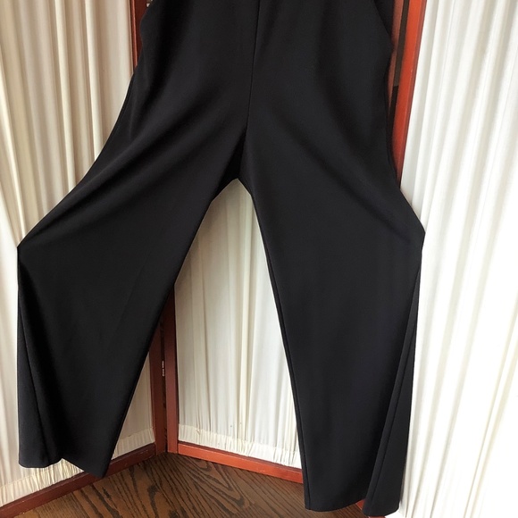 Express Women’s Black Sleeveless Jumpsuit Belted Wide Leg Size Medium - Picture 3 of 7